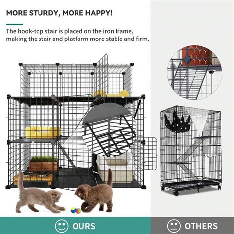 YITAHOME Outdoor Large Cat Cage Enclosure With Balcony Detachable