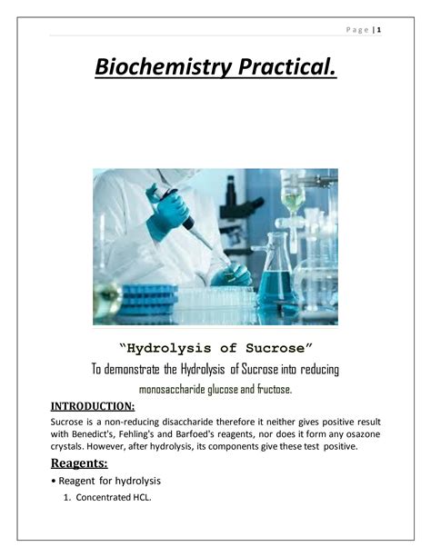 Solution Practical Of Biochemistry Studypool