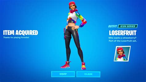 Fortnite Loserfruit Skin Free Emote Fortnite Battle Royale Youtube