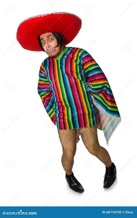 The Naked Mexican Man Isolated On White Stock Photo Image Of Costume