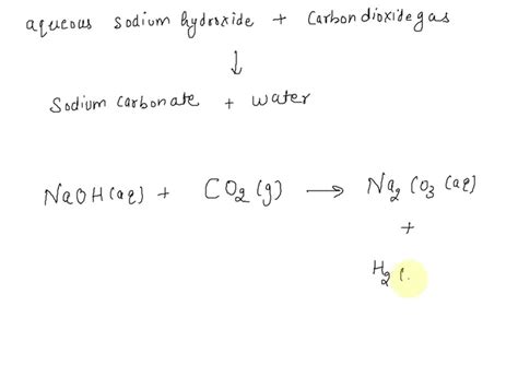 Solved Aqueous Sodium Hydroxide Reacts With Carbon Dioxide Gas To