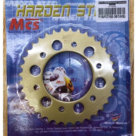 Fz Y Zr Y Rear Sprocket Mcs Harden Steel Spoket Belakang T