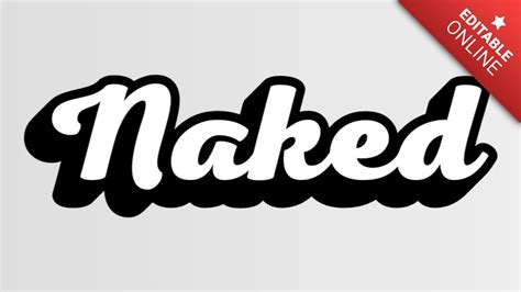 Naked Black White D Text Effect Generator