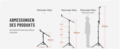 Cahaya In Dual Use Mikrofonst Nder Boden Mikrofonstativ Mit Galgen
