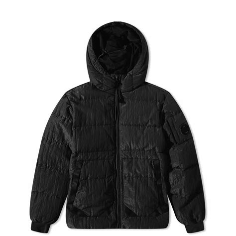 C.P. Company Undersixteen Men's Arm Lens Down Jacket in Black C.P ...