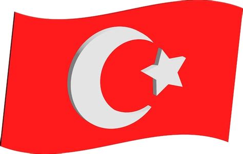 Premium Vector Turkey Flag Vector Illustration 3d