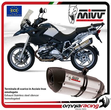 Mivv Exhaust Slip On Suono Approved Steel Bmw R1200gs 2004 2007