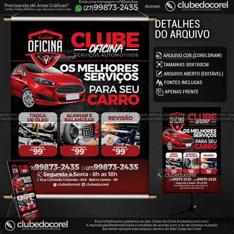 Oficina Mec Nica Banner Cdr E Pdf Clube Do Corel