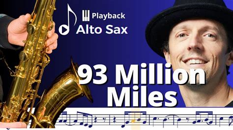 Million Miles Jason Mraz Playback Partitura Sax Alto Eb Youtube