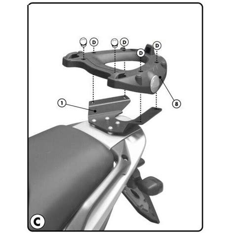 Set Mount Givi E M For Bauletto Monolock Gilera Nexus