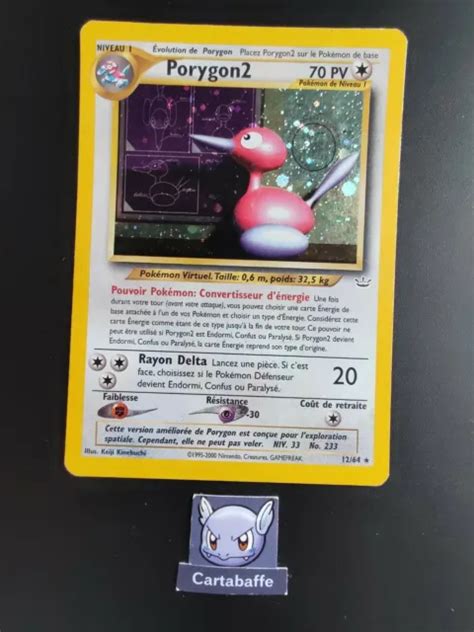 Carte Pok Mon Porygon Holo Unlimited Neo R V Lation Wizards Eur