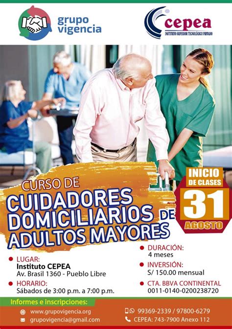 Curso De Cuidadores Domiciliarios De Adultos Mayores Grupo Vigencia