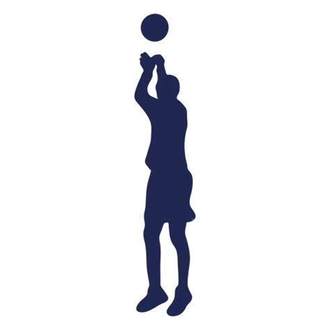 Diseño Png Y Svg De Silueta De Bola De Tiro En Suspensión De Baloncesto