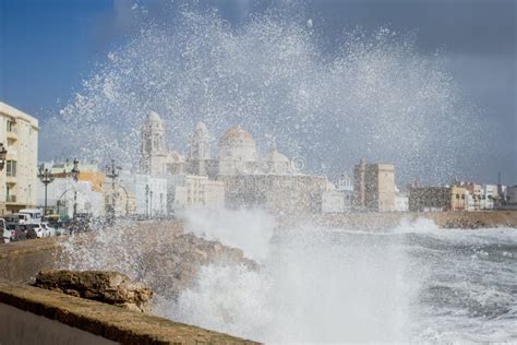 Stormy weather in Cadiz stock photo. Image of tourism - 15413712