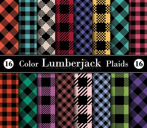 Lumberjack Colors Shirt Fabric Texture Lumberjack Plaid Pattern