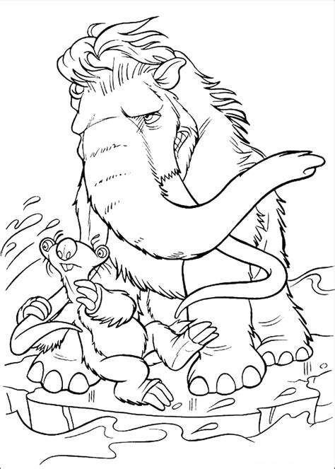 Icy Voyage Of A Mammoth And His Friends Ice Age 20 Ice Age Coloring