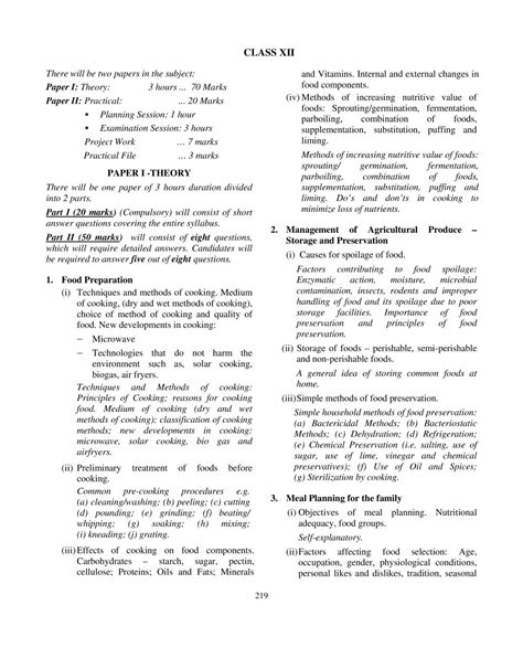 Isc Home Science Syllabus 2020 2021 For Class 11 Class 12 Aglasem