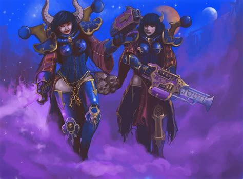 Sisters Of Chaos By Dimitrijgontscharart On Deviantart Warhammer 40k