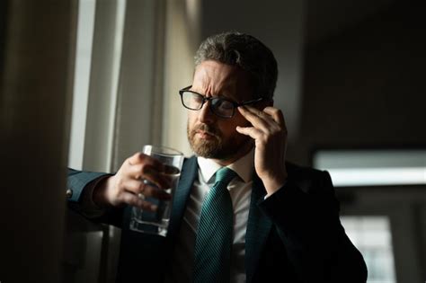 Premium Photo Tired Headache And Eye Strain From Laptop Businessman