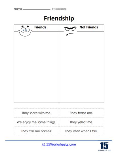 Friendship Worksheets Worksheets Worksheets Library