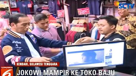 Saat Jokowi Beli Baju Dengan Harga Diskon Di Mal Kendari News