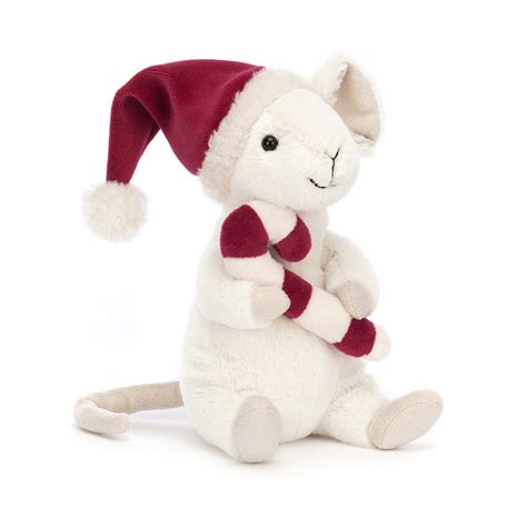 Souris de Noël sucre d orge Jellycat Jellycat MER3CC La Plume à Pois