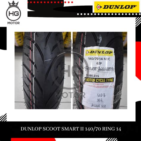 Jual Dunlop Scoot Smart 2 Uk 140 70 14 TUBELESS Ban Motor Aerox Xmax