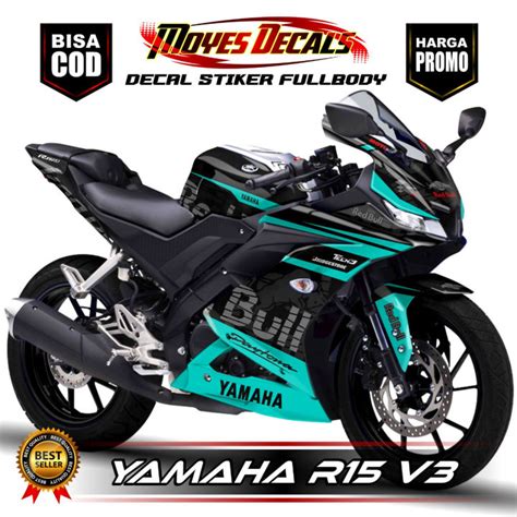 ⭐⭐⭐⭐⭐🙏🙏bisa Cod Bayar Di Tempat Decal Stiker Full Body Decal Sticker R15 V3 Stiker R 15 V3