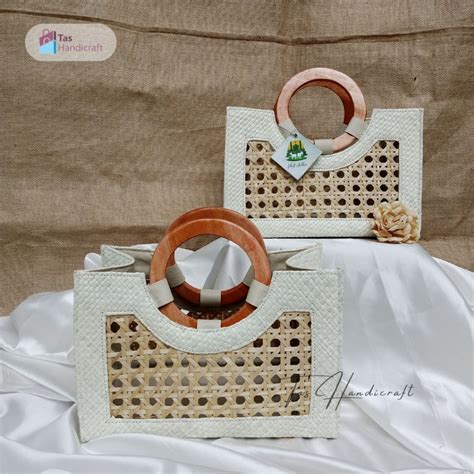 Jual Tas Pandan Jinjing Kayu Tas Hampers Souvenir Model Terbaru Murah