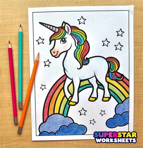 Rainbow Unicorn Pictures To Colour Infoupdate Org