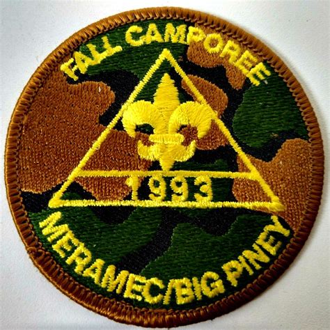 Boy Scouts Of America Vintage 1993 Rare Fall Camporee Patch Meramec Big Piney Ebay Boy