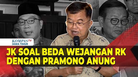 Jusuf Kalla Soal Beda Wejangan Saat Bertemu Ridwan Kamil Dan Pramono