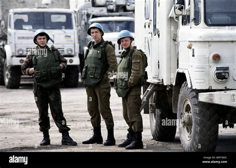 9th May 1993 During The Siege Of Sarajevo Ukrainian Soldiers Stand