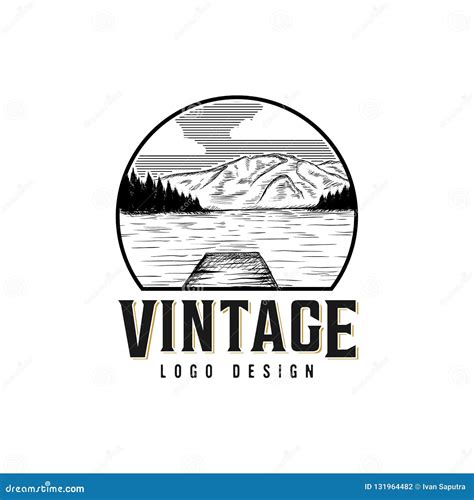 Vintage Logo Design Inspiration - Vintage Lake View Logo Design ...