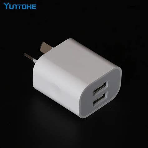 100pcs Dual Interface Usb Power Adapter 5v 2a Australia New Zealand Au Plug Wall Charger For