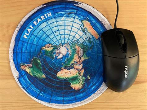 New Flat Earth Art Map Of The World Mousepad Pc Table Mat Mouse