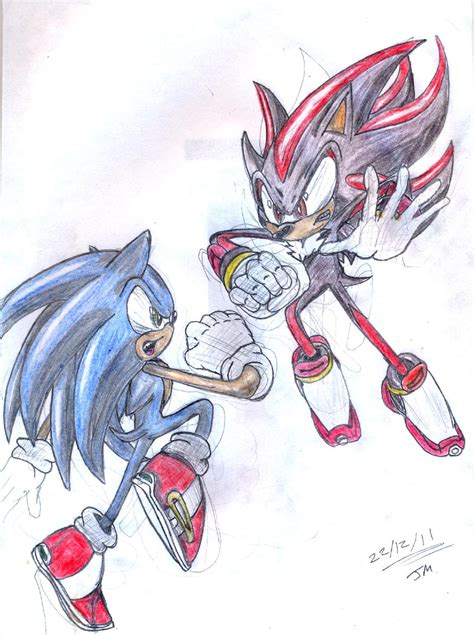 Sonic vs shadow fight by Bluestreakslash on DeviantArt