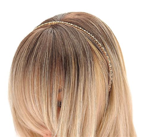 Thin Metal Rhinestone Headband Woman Headband Hairband For Etsy Hong Kong