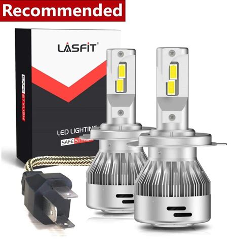 Lasfit H4 9003 Hb2 Led Headlight Bulbs H4 Led High Lowamplified Flux Beam 60w 6000lm 6000k 2