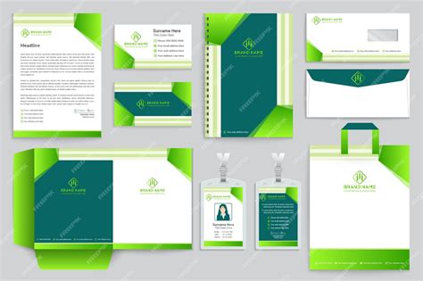 Premium Vector Corporate Blue Color Stationery