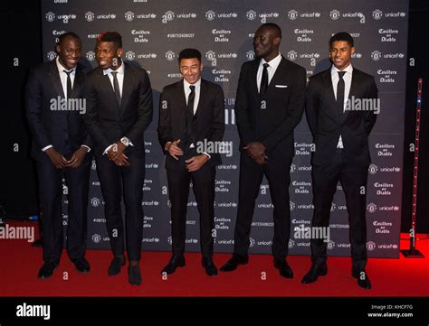 Left To Right Romelu Lukaku Paul Pogba Jesse Lingard Stormzy And