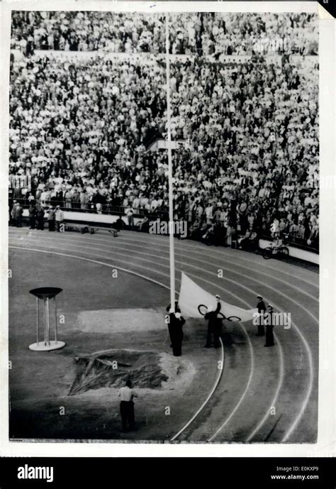 Aug 08 1952 The Olympic Games End Hauling Down The Flag At Helsinki Photo Shows The Scene