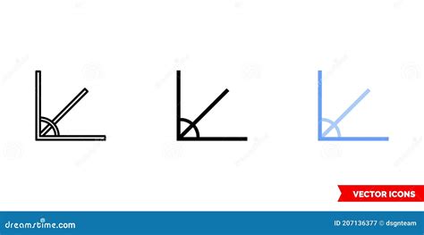 Types Of Angle Acute Right Straight Obtuse And Reflex Angles Stock