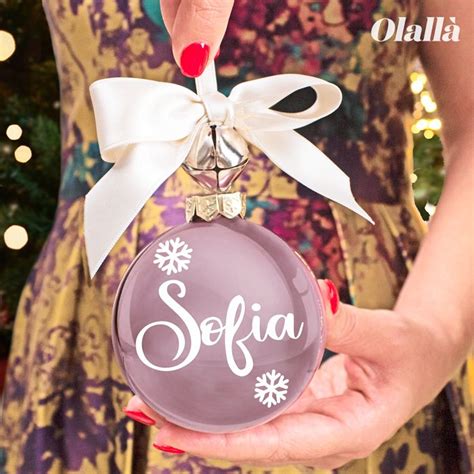 Pallina Per Albero Di Natale In Vetro Colorato Personalizzata Con Il