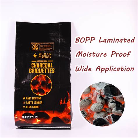 Wholesale Factory BBQ 5kg 10kg BOPP Laminated PP Woven Charcoal