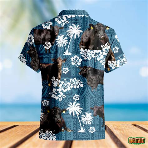 For Cattle Lovers Black Angus Hawaiian Shirt