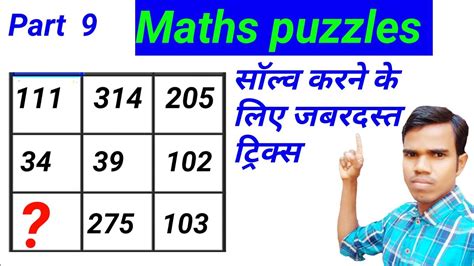 Missing Numbers Reasoning Tricks Reasoning Maths SSC CGL CPO 2019