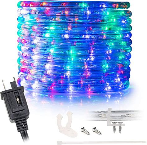 Wyzworks Ft Extendable Led Rope Lights Blue Clear White Green