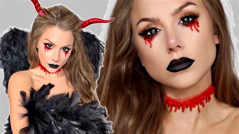 Fallen Angel Makeup Tutorial Easy Pretty Halloween Makeup Look