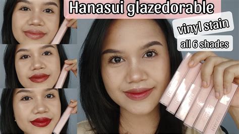 Terbaru Hanasui Glazedorable Vinyl Stain Review Swatch All 6 Shades